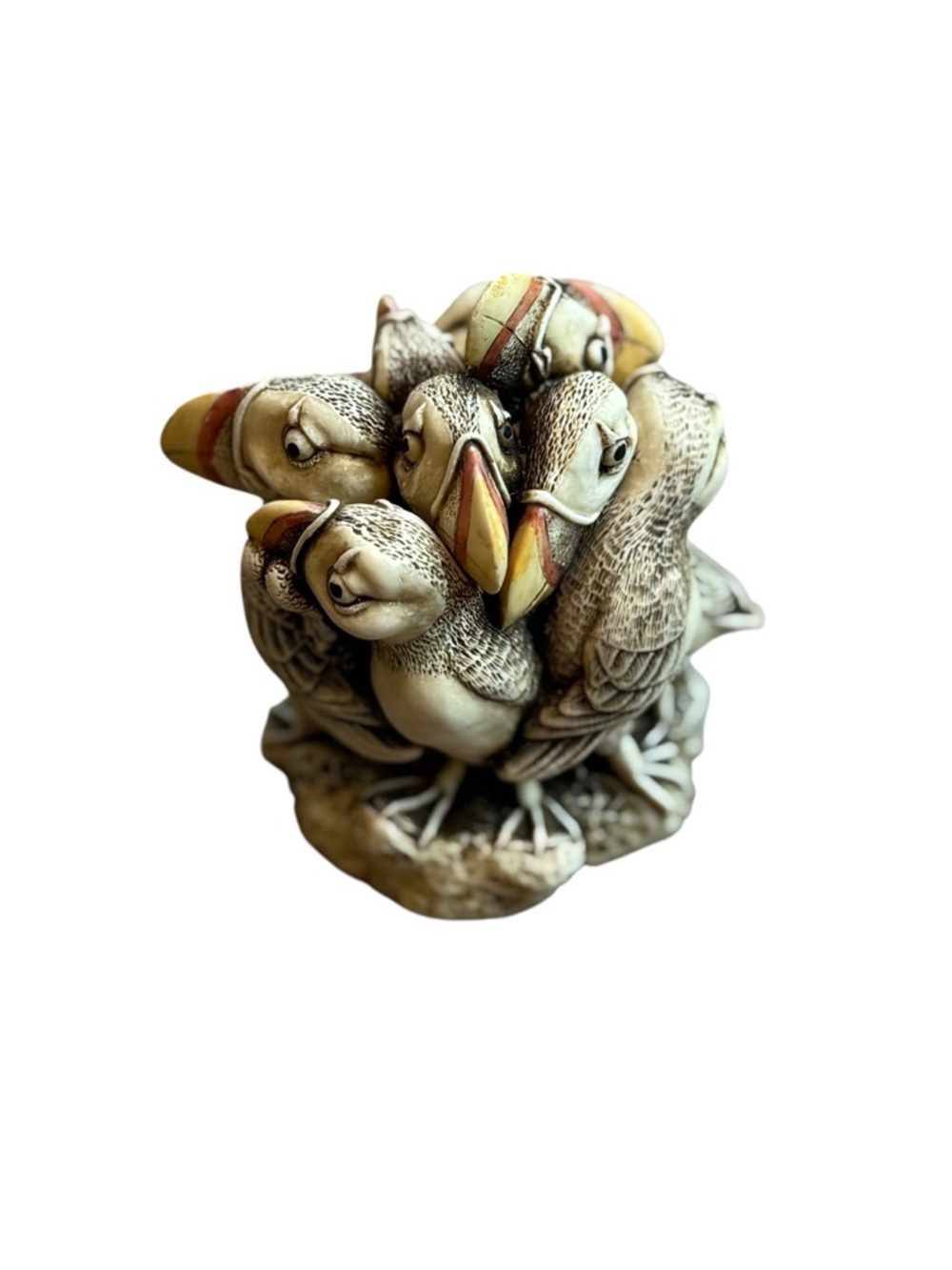 Harmony Kingdom Trinket Box Figurine In Fine Feather Puffins 3D 1996